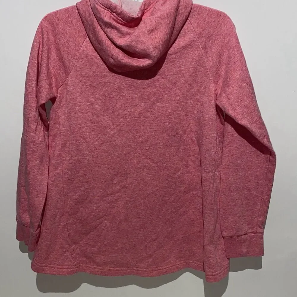 Nike Women's Pink Raglan Sleeve Cropped Hooded Sweatshirt Size Large‎